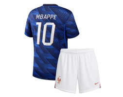 Frankrike Kylian Mbappe #10 Replika Hemmatröja Barn VM 2026 Kortärmad (+ Korta byxor)